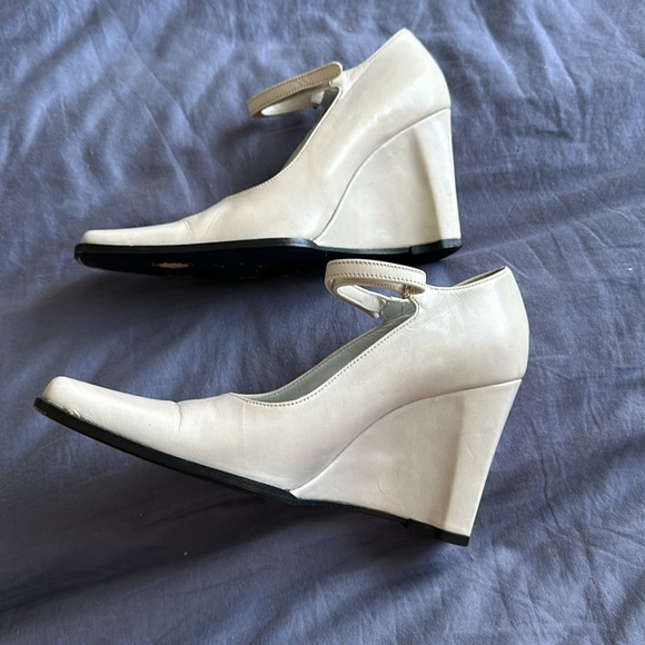 Vintage Mima Valencia Italian Leather Wedges 36 - Picture 2 of 8